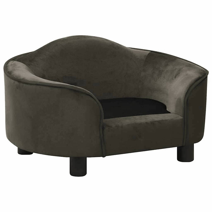 hundesofa 67x47x36 cm plys mørkegrå