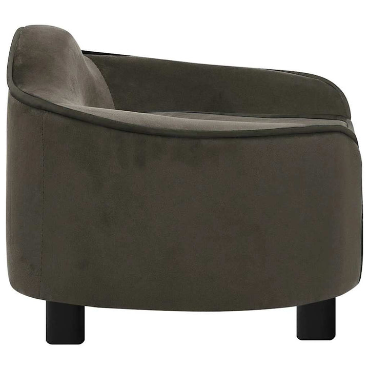 hundesofa 67x47x36 cm plys mørkegrå