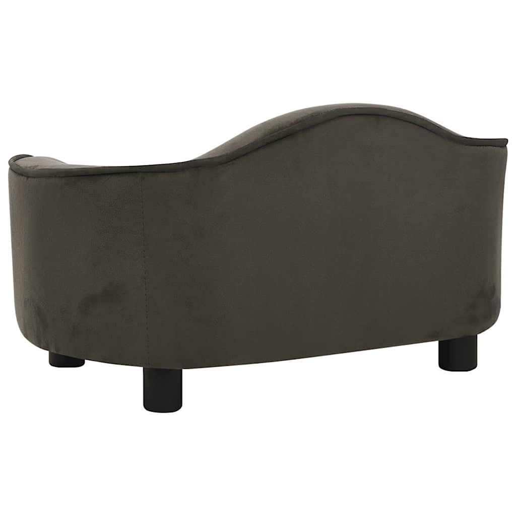 hundesofa 67x47x36 cm plys mørkegrå