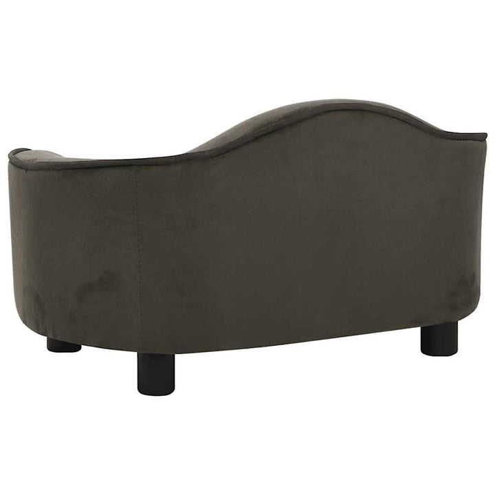 hundesofa 67x47x36 cm plys mørkegrå