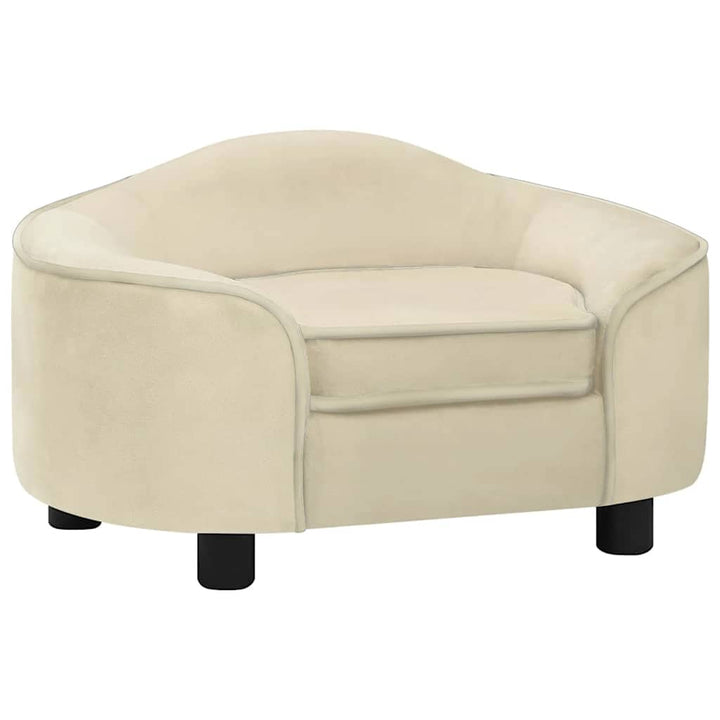 hundesofa 67x47x36 cm plys cremefarvet