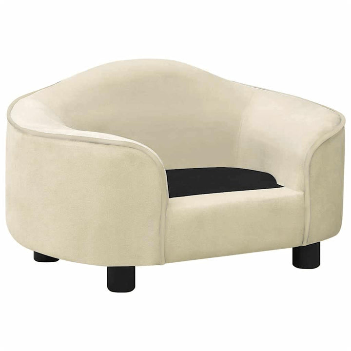 hundesofa 67x47x36 cm plys cremefarvet