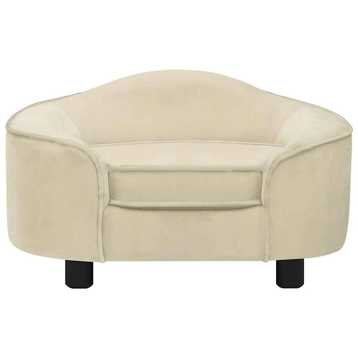 hundesofa 67x47x36 cm plys cremefarvet