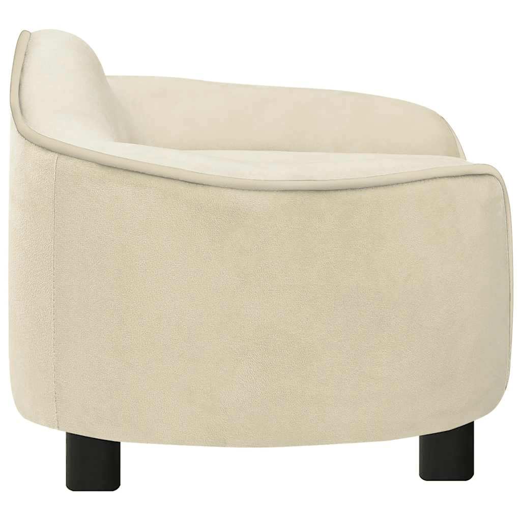 hundesofa 67x47x36 cm plys cremefarvet