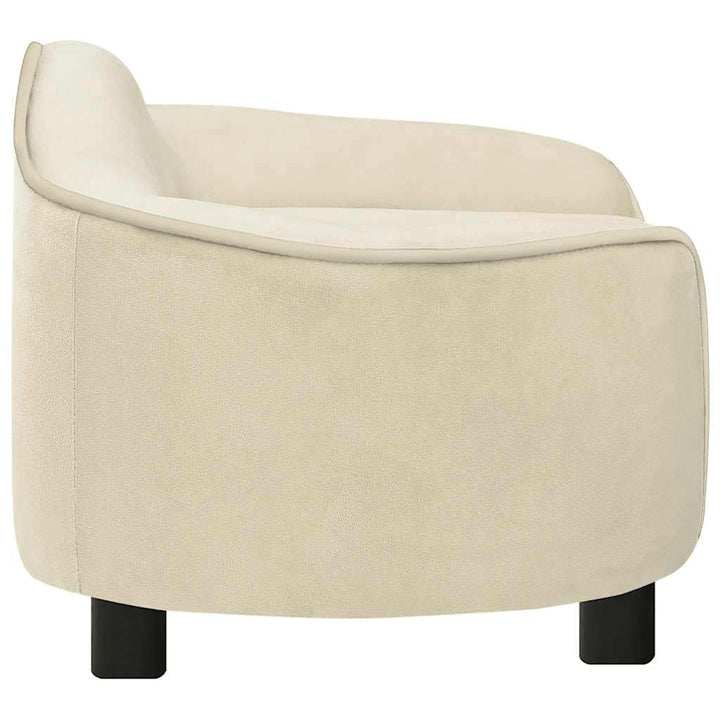 hundesofa 67x47x36 cm plys cremefarvet