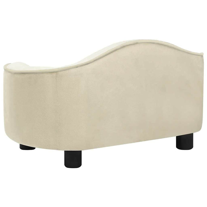 hundesofa 67x47x36 cm plys cremefarvet
