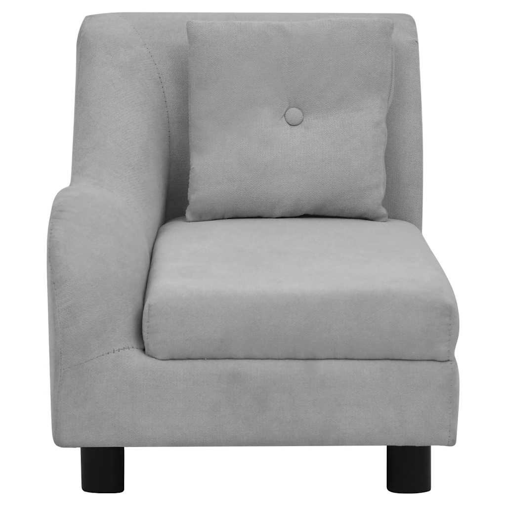 hundesofa med pude 83x44x44 cm plys grå