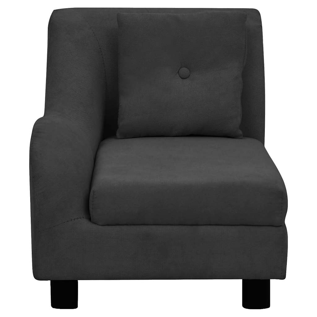 hundesofa med pude 83x44x44 cm plys sort