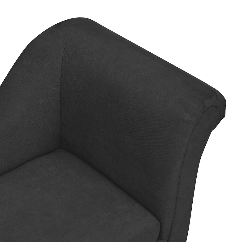 hundesofa med pude 83x44x44 cm plys sort
