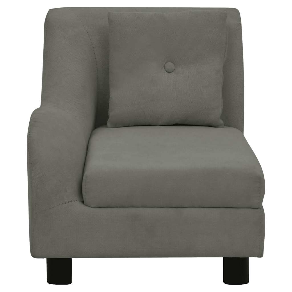 hundesofa med pude 83x44x44 cm plys mørkegrå