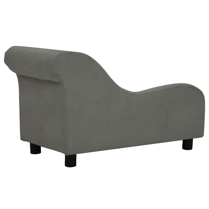 hundesofa med pude 83x44x44 cm plys mørkegrå