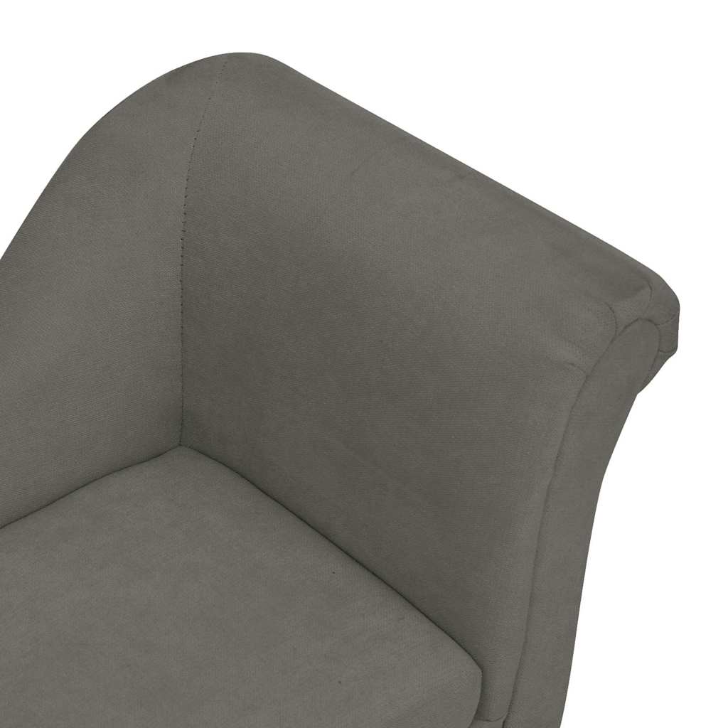 hundesofa med pude 83x44x44 cm plys mørkegrå
