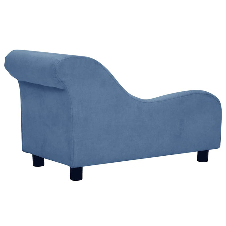 hundesofa med pude 83x44x44 cm plys blå