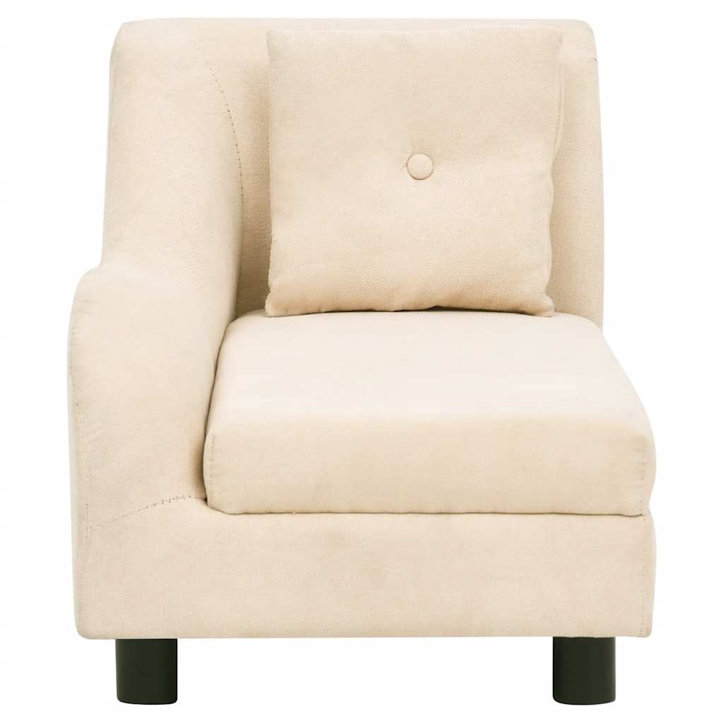 hundesofa med pude 83x44x44 cm plys cremefarvet