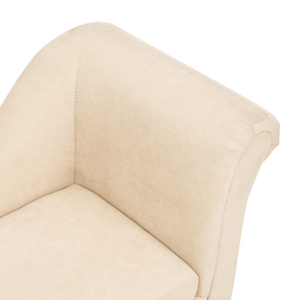 hundesofa med pude 83x44x44 cm plys cremefarvet