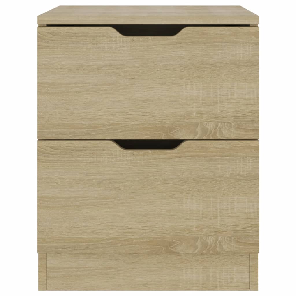sengeborde 2 stk. 40x40x50 cm konstrueret træ sonoma-eg