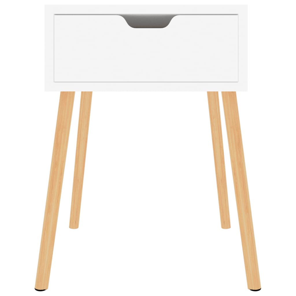 sengeborde 2 stk. 40x40x56 cm konstrueret træ hvid
