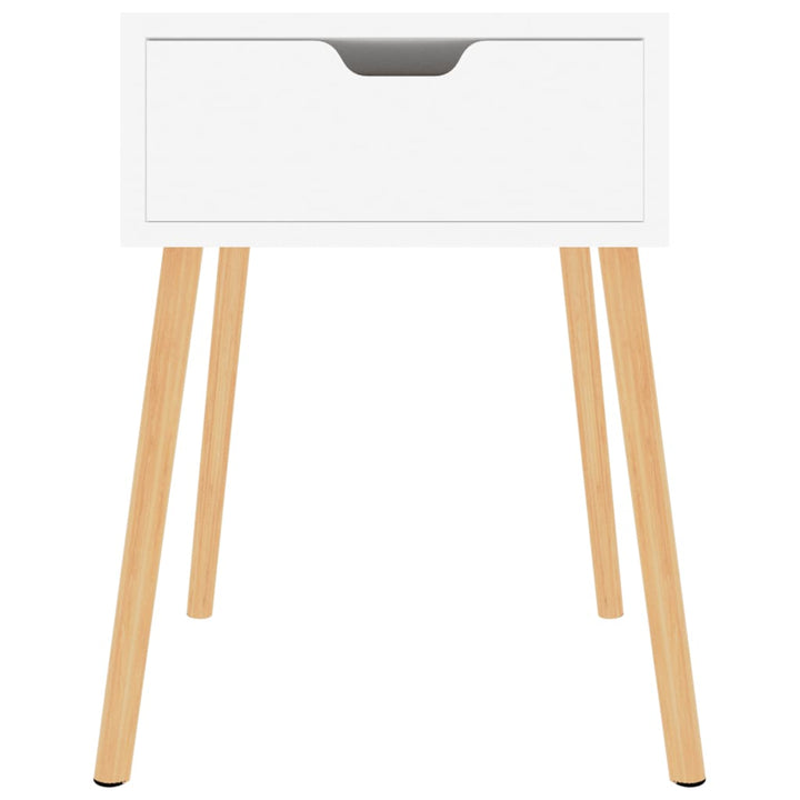 sengeborde 2 stk. 40x40x56 cm konstrueret træ hvid
