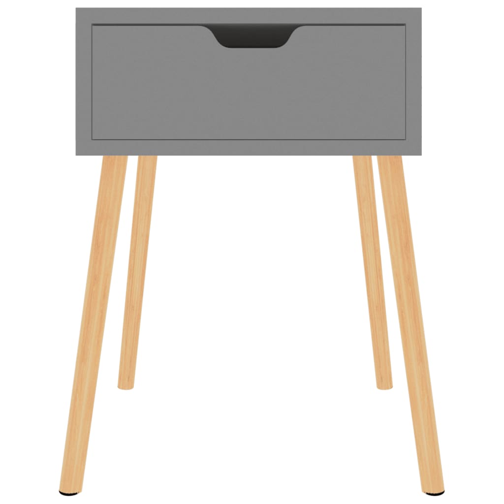 sengeborde 2 stk. 40x40x56 cm konstrueret træ grå