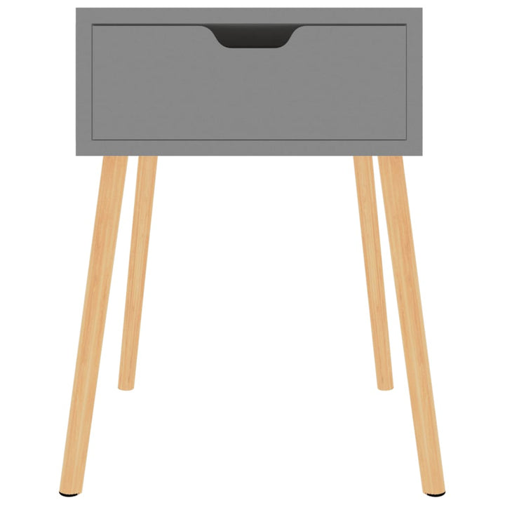 sengeborde 2 stk. 40x40x56 cm konstrueret træ grå