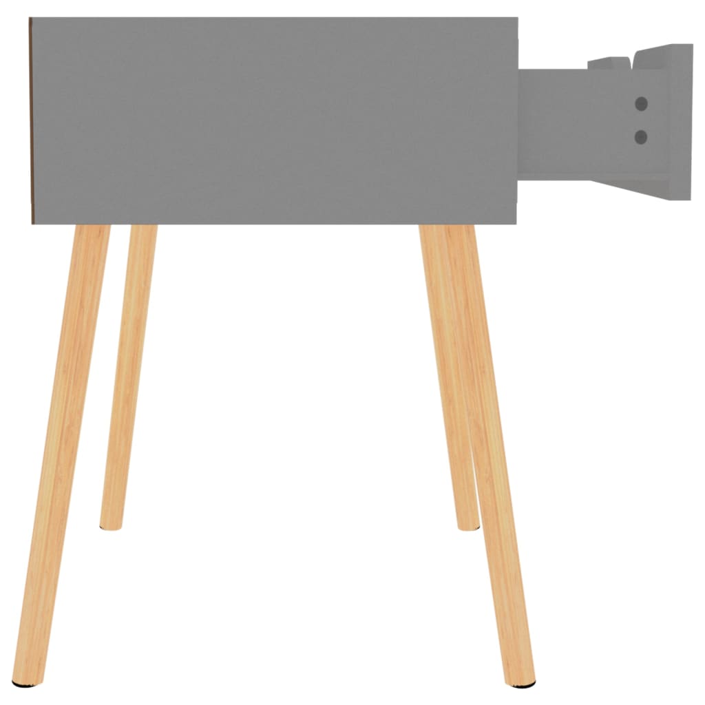 sengeborde 2 stk. 40x40x56 cm konstrueret træ grå