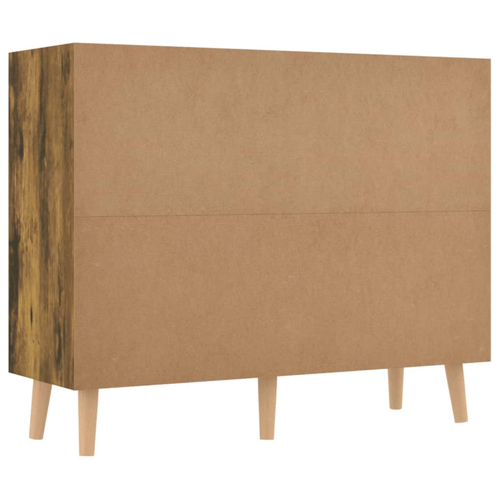 skænk 90x30x72 cm konstrueret træ røget egetræsfarve