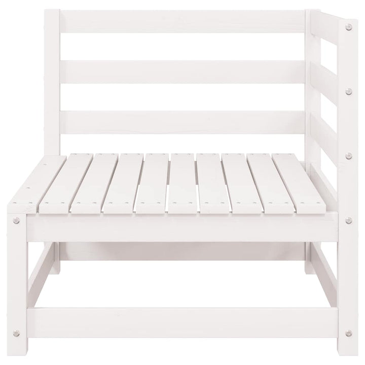 2-personers havesofa m. hynder massivt fyrretræ hvid