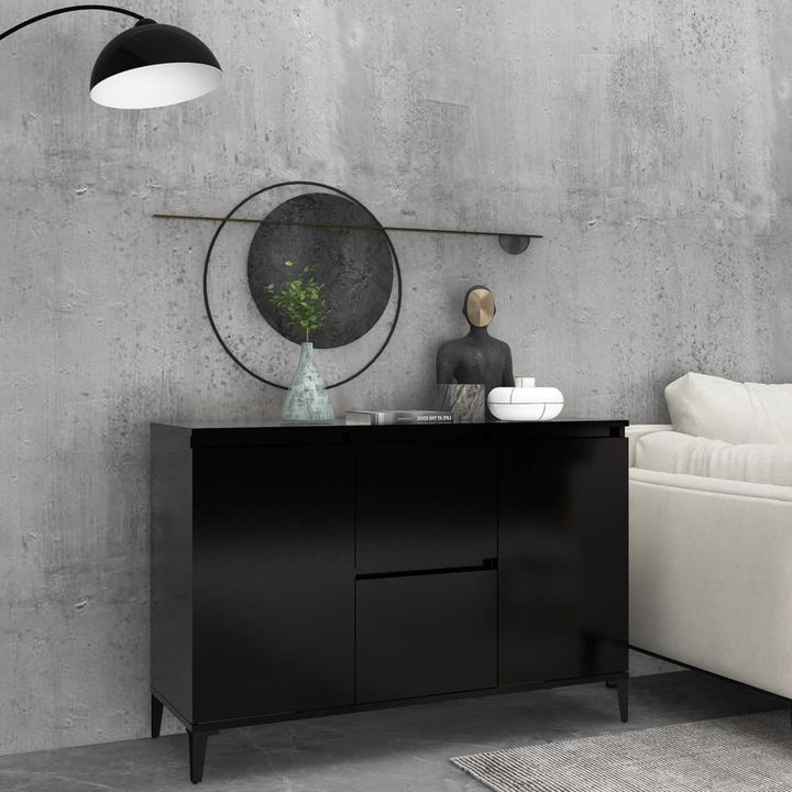skænk 102x35x70 cm konstrueret træ sort