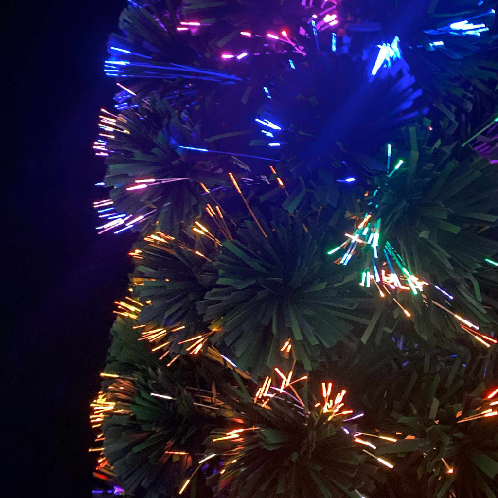 kunstigt smalt juletræ med juletræsfod 240 cm fiberoptisk