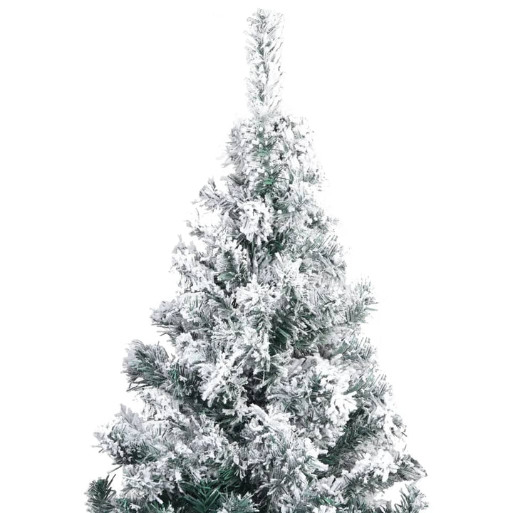 kunstigt juletræ med puddersne 300 cm PVC grøn