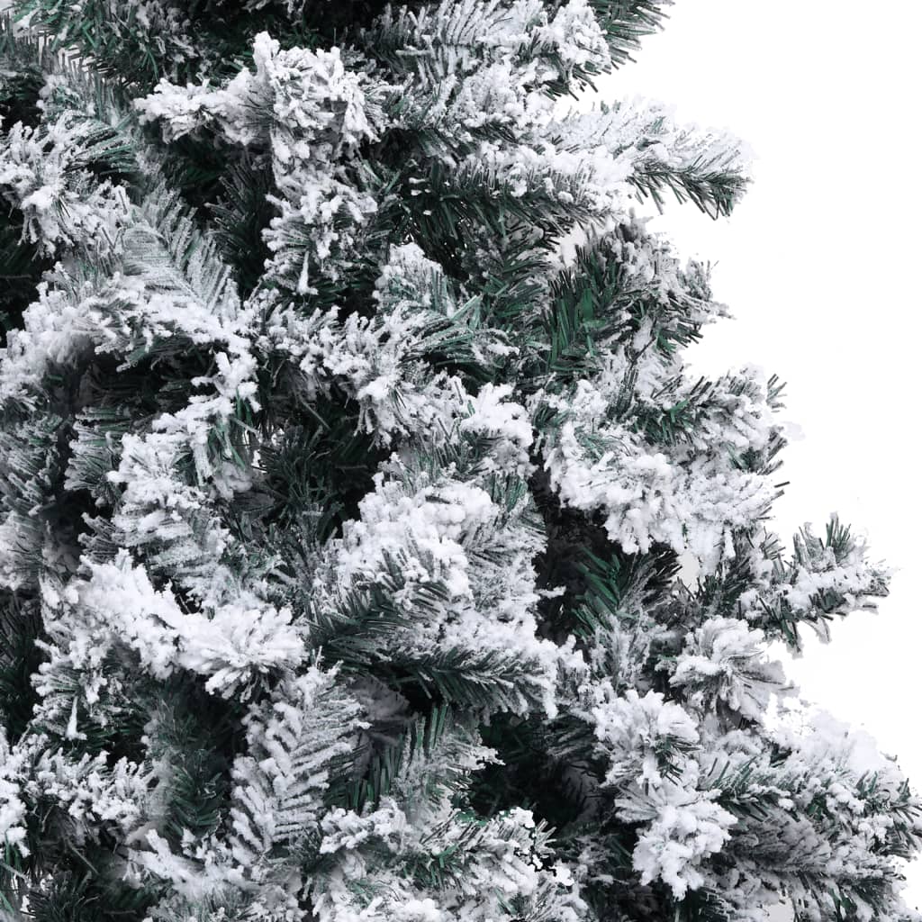 kunstigt juletræ med puddersne 300 cm PVC grøn