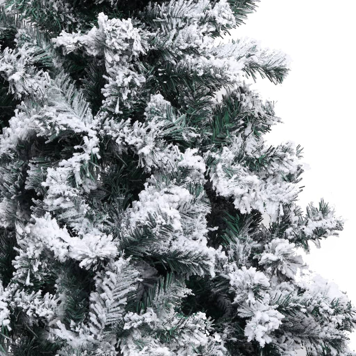 kunstigt juletræ med puddersne 300 cm PVC grøn
