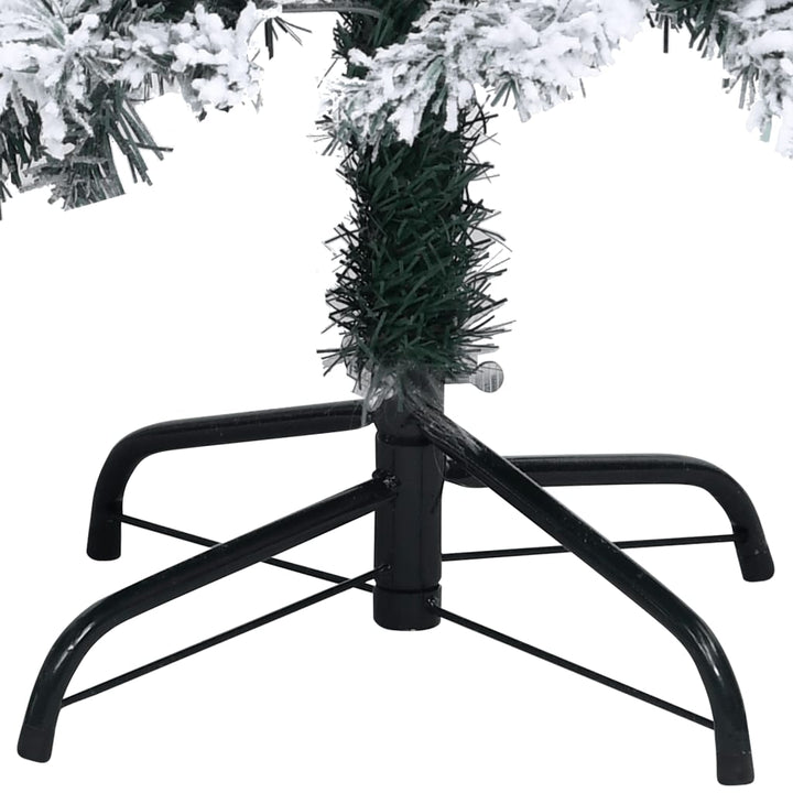kunstigt juletræ med puddersne 300 cm PVC grøn
