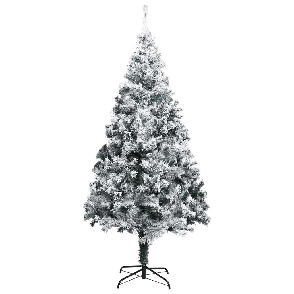 kunstigt juletræ med puddersne 400 cm PVC grøn