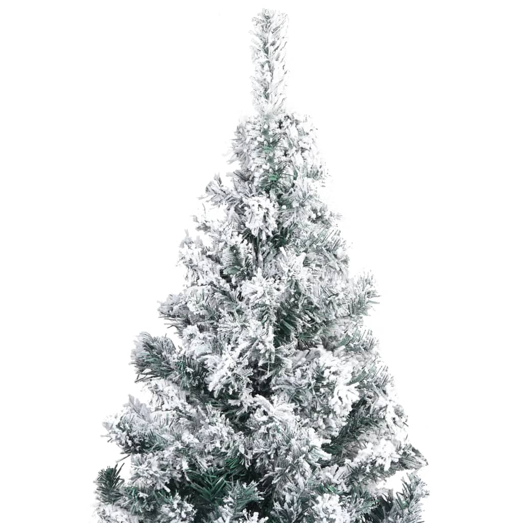 kunstigt juletræ med puddersne 400 cm PVC grøn