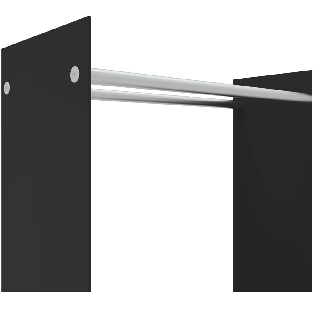 brændestativ 80x35x100 cm hærdet glas sort