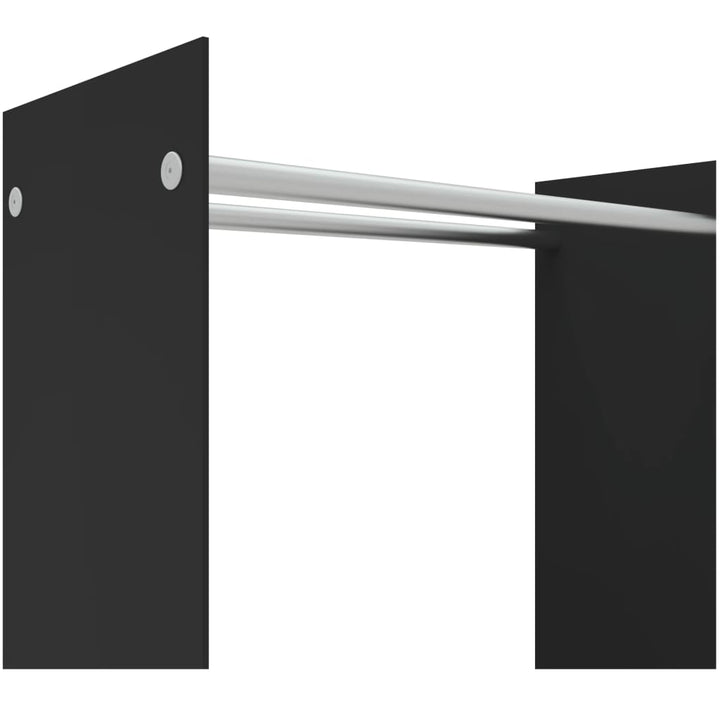 brændestativ 80x35x100 cm hærdet glas sort