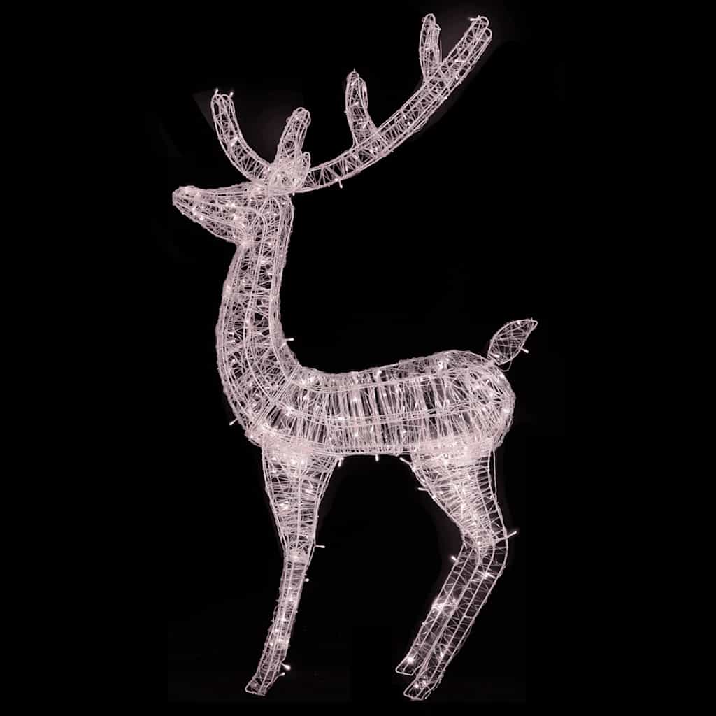julerensdyr XXL 180 cm 250 LED'er akryl varm hvid
