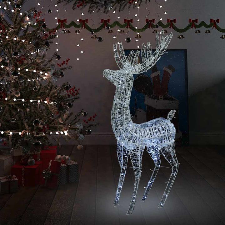 julerensdyr XXL 180 cm 250 LED'er akryl kold hvid