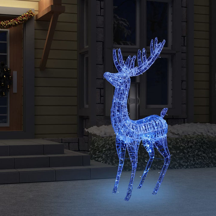 julerensdyr XXL 180 cm 250 LED'er akryl blå