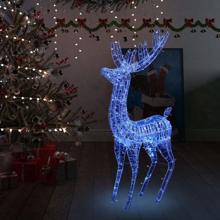 julerensdyr XXL 180 cm 250 LED'er akryl blå
