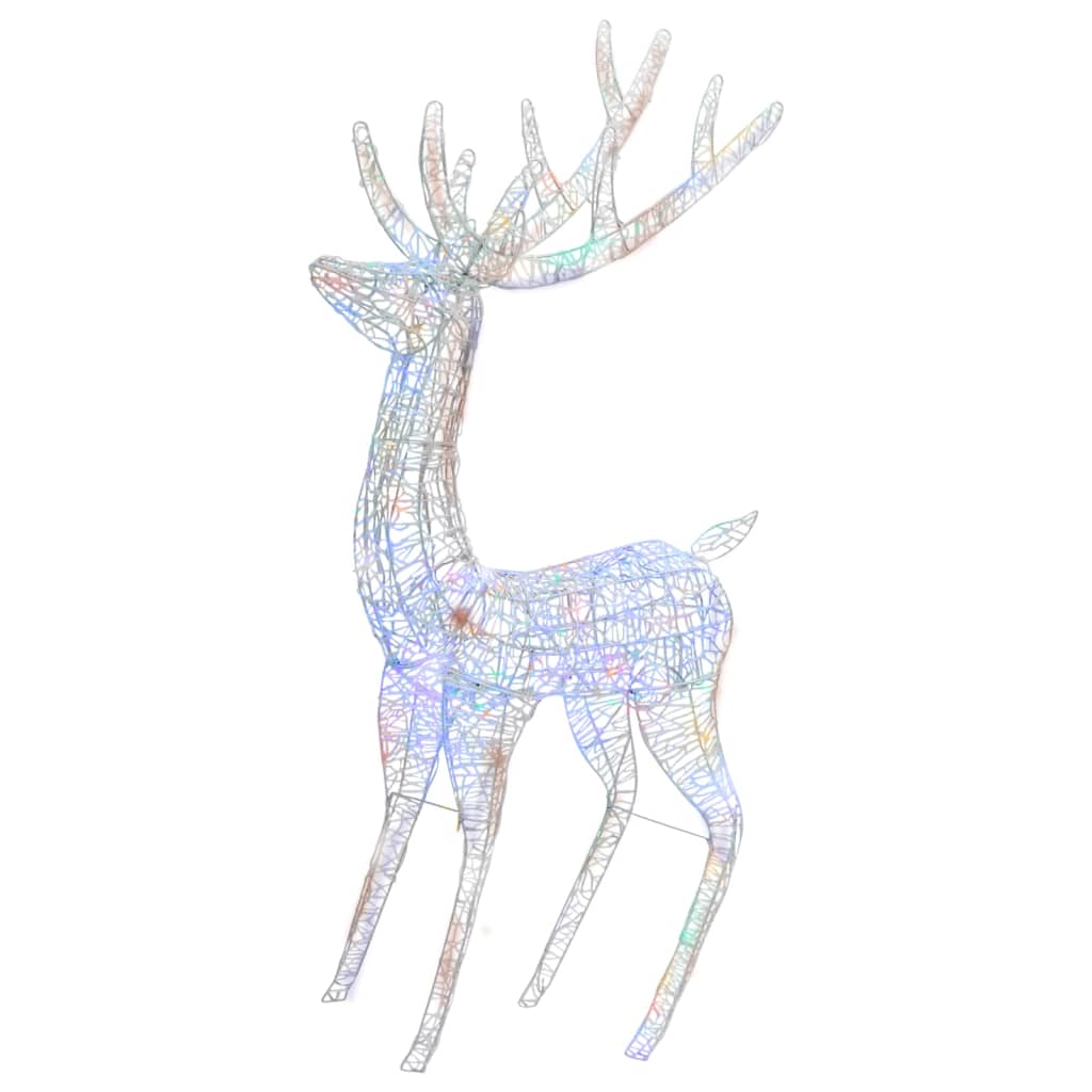 julerensdyr XXL 180 cm 250 LED'er akryl flerfarvet