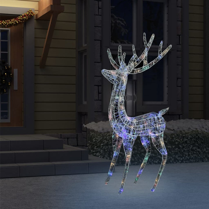 julerensdyr XXL 180 cm 250 LED'er akryl flerfarvet