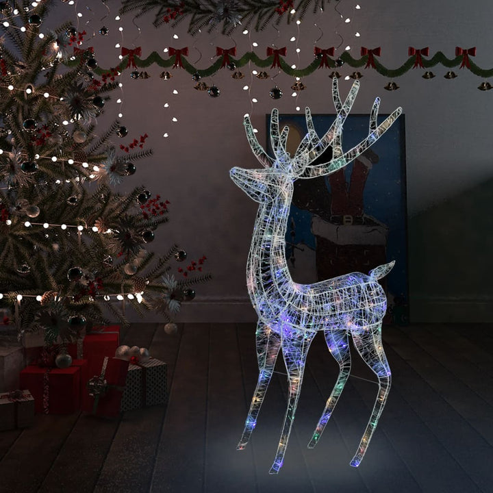 julerensdyr XXL 180 cm 250 LED'er akryl flerfarvet