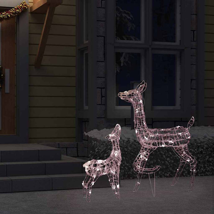 juledekoration rensdyrfamilie 160 LED'er akryl varm hvid