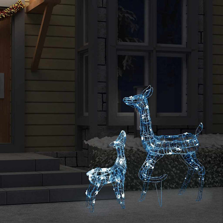 juledekoration rensdyrfamilie 160 LED'er akryl kold hvid