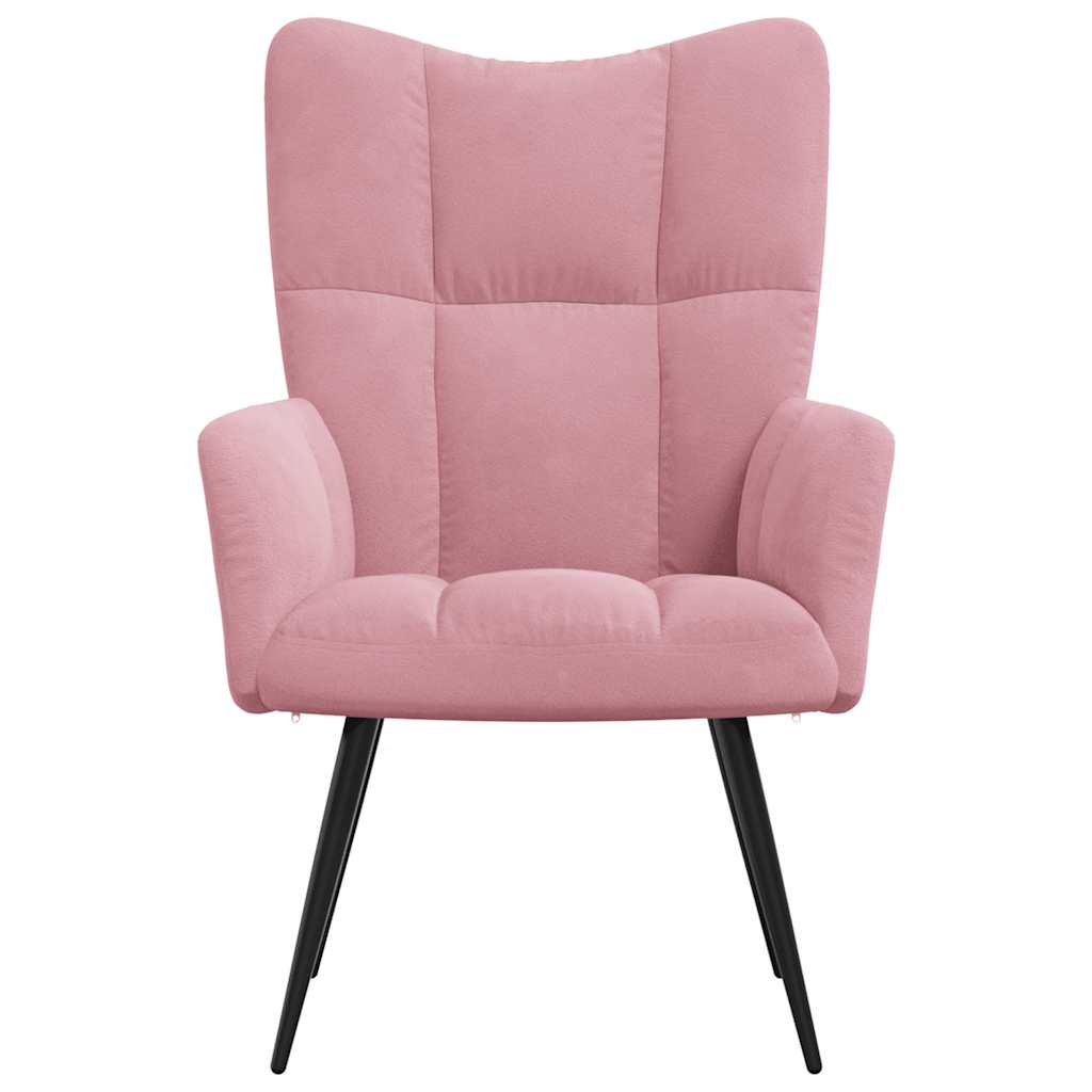 lænestol fløjl pink
