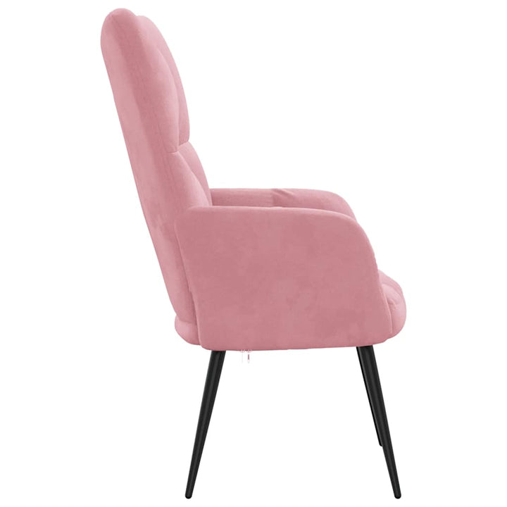 lænestol fløjl pink