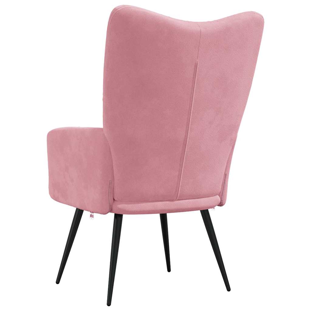 lænestol fløjl pink