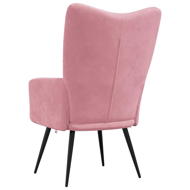 lænestol fløjl pink